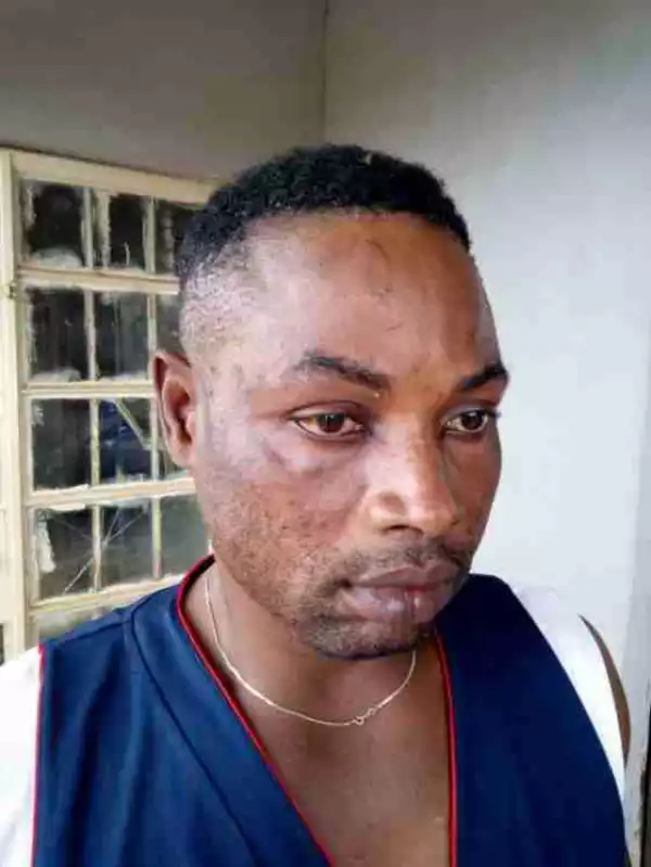 Photos:- White Man Orders Soldiers To Beat Up A Nigerian Over Electricity Bill In Edo